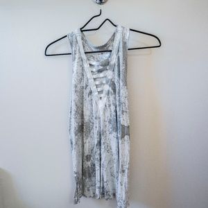 American Eagle Marble Tank Top V Neck